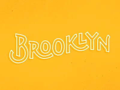 Brooklyn Wordmark brooklyn city lettering new york ny type victorian yellow