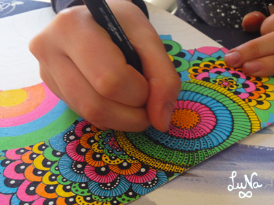 WIP New artwork. Process by Luna Portnoi argentina art artist colors illustration luna paint portnoi posca rainbow