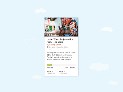 Final Widget Design crowdfunding ui widget