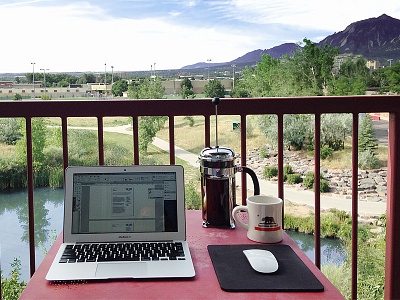 View from New Desk desk office workshop workspace