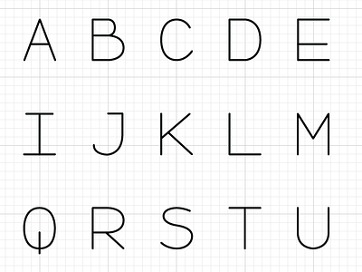 Polyline Mono all caps monospace polyline stroke typeface uniform