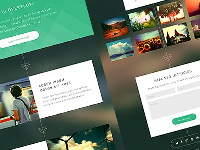 Overflow design flat freebie web design