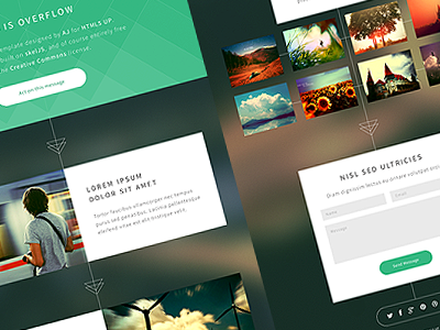 Overflow design flat freebie web design