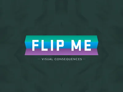 Flip Me logo buzzwords flat fold logo low poly stratum