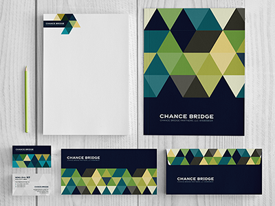 Chance Bridge branding geometric green law lawyer legal logo triangles