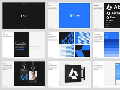 Aizen | Brand guidelines a logo ai branding artificial intelligence branding brand guidelines branding branding and identity crypto guidelines logo design pattern design saas branding saas logo