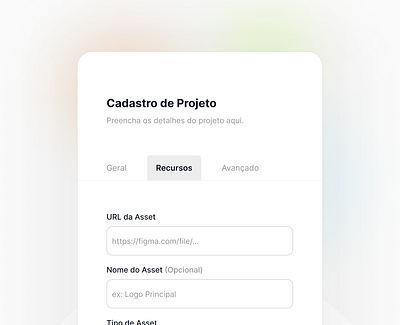 Cadastro de Projeto - UI CRM accordion form ui ux