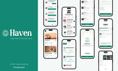 Haven - Sanctuary Networking (Case Study) app casestudy mobileapp ui uiux