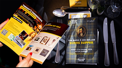 Burns Supper Programme designed by G3 Creative in Glasgow. brochuredesignglasgow graphicdesignglasgow logodesignerglasgow