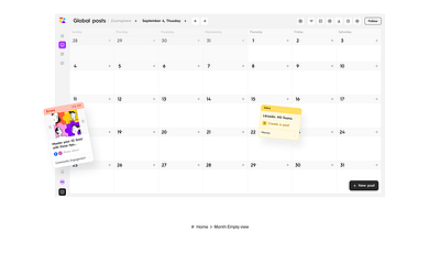 Zoomsphere - Social Media Management - UX/UI clean dashboard design system figma figma designer jira light mode management management app posting app posts professional responsive design social media ui ui design ui designer ui ux uiux website design