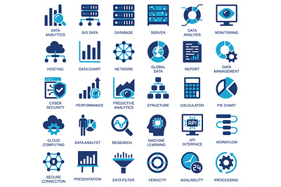 Data Analytics Duotone Icons analysis analytics app big chart data download duotone flat free icon icons illustration mobile report site solid vector web website