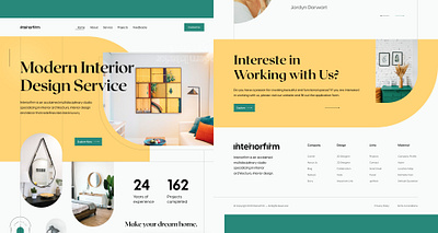 Interior Design Website animation graphic design ui