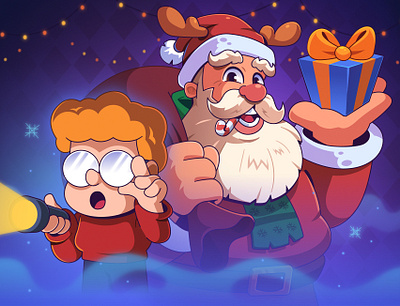 Christmas Bet: Promo Art 3 (Christmas Event) art cartoon character design game illustration santa claus