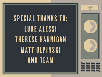 Thank you! dumbwaiter flat illustration thanks tv