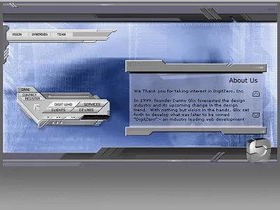 Personal site archived version actionscript fla flash interface swf techno ui user interface web design webdesign