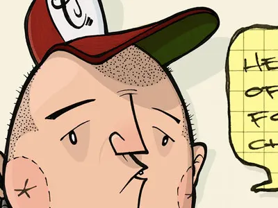 Food Chain character color dope drawing hat illustration