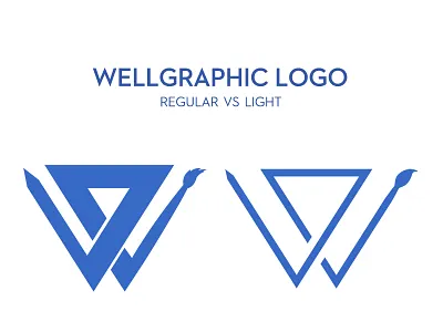 Logo - Regular vs Light? blue clean design feedback flat icon identity layout light logo style white