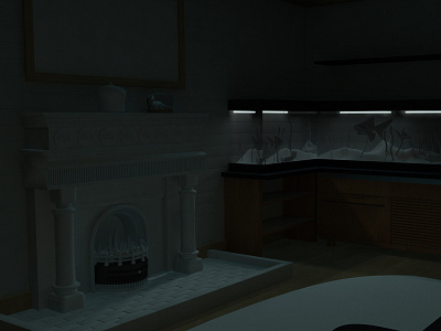 Interior Scene WIP 3d c4d interior wip