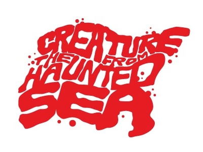 Creature 60s corman horror logo movie title typography