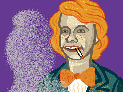Work In Progress bow tie cigarette illustration