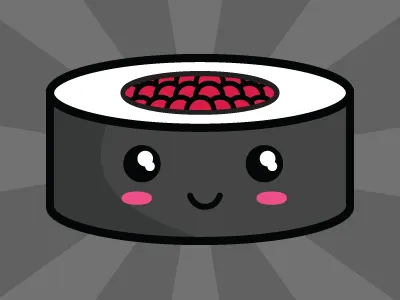 Sushi food japanese kawaii sushi vector