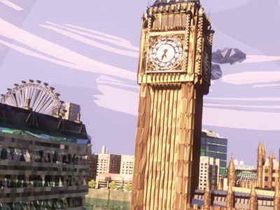 The Olympians - London 3d animation c4d cgi cinema4d low poly motion graphics