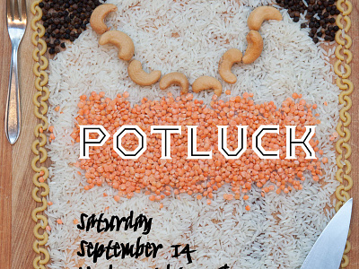 Potluckkin' Poster fontfont poster poster design potluck typography