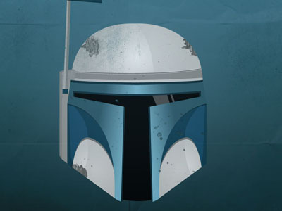 Jango Fett - Star wars 02 black blue fett grey head illustrator jango star wars