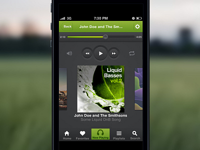 Music Player interface design music player ui