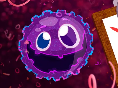 good Cell animation characterdesign design illustration purple