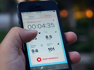 Kreyos Sports Mode app data ios7 iphone mobile sports tracking workout