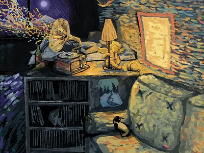 Transitions digital painting illustration