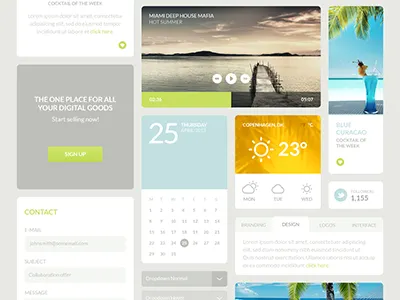 Mojito UI Kit elements flat gui interface kit psd ui ui kit web