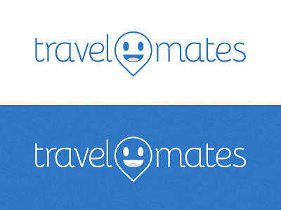 Travel Mates WIP face geo logo map marker smile travel