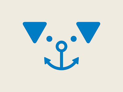 Sea Dog canine logo minimal nautical scurvy