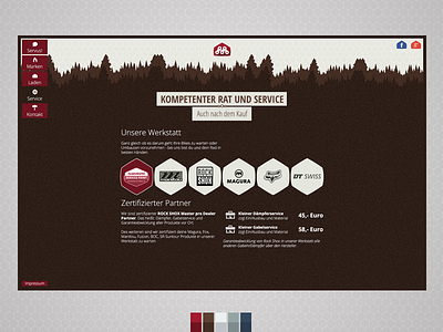 Screendesign Bike-Shop bicycle bike bike shop mtb screendesign webdesign