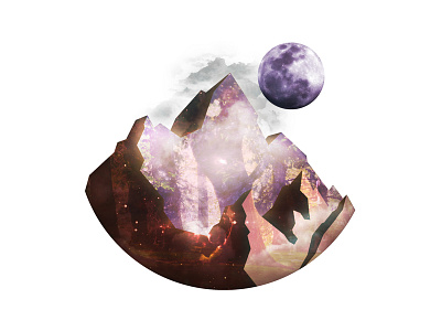 I'm on Society6! abstract blue experiment forest illustration moon mountains photo manipulation purple society6 space