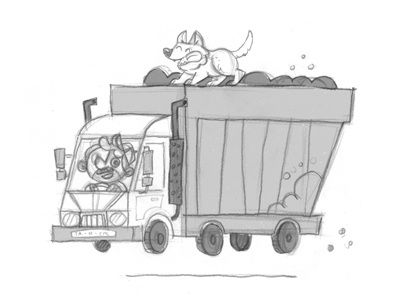 truck dog skwirrol truck