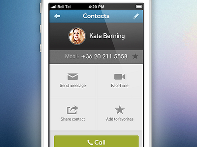 Iphone Contact Screen fireworks ios ios gui iphone mobile ui