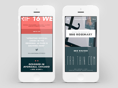 A Chicago type foundry bbg chicago color drew flat futura iphone mobile responsive rios type typography