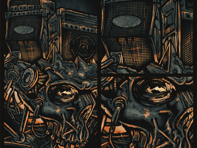 Amp Skull amp flame mechanic omaszdesign punk skull stream