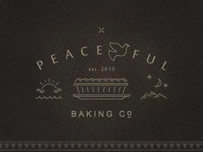 The Finished Package Design bakery line art logo