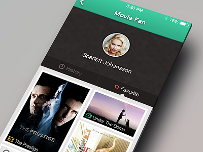 Movie Fan(video favorite & history) favorite history interface ios iphone movie tv ui video waterfall