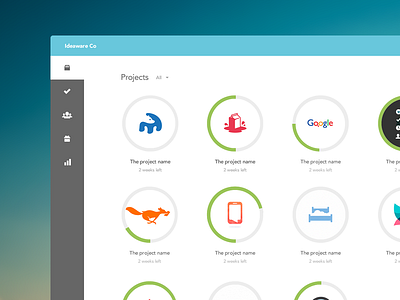 Taskware Sneak Peak flat pm project management projects tasks ui web