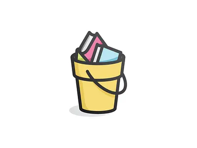 Bucket List book books bucket yellow
