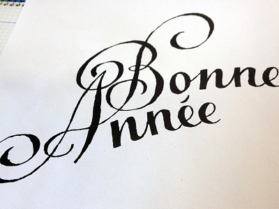 Bonne Année bonne année lettering newyear