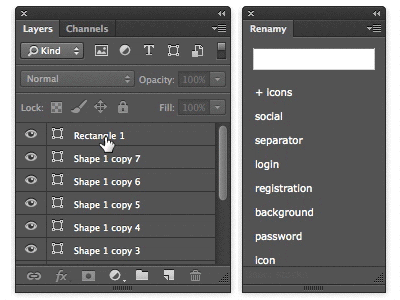 Photoshop Plugin for layers renaming layers photoshop plugin rename renamy renamy.com