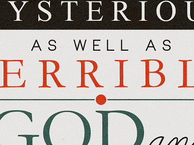 Mysterious beauty garamond poster typography