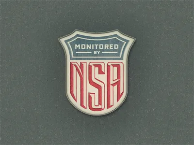 Monitored ... badge lettering playoff sticker sticker mule type typeface typo typography vector graphic