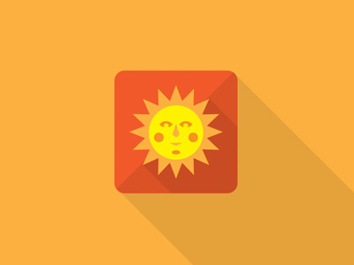 Girard inspired flat iOS long shadow weather app icon app app icon bandwagon flat icon illustration ios longshadow shadow